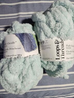 3 Skeins Of Fluffy Chenille Yarn